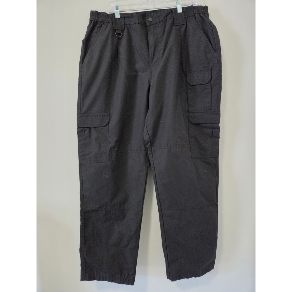 Propper‎ Mens Tactical Cargo Pants Black Elastic Waist Utility Pockets 42x32